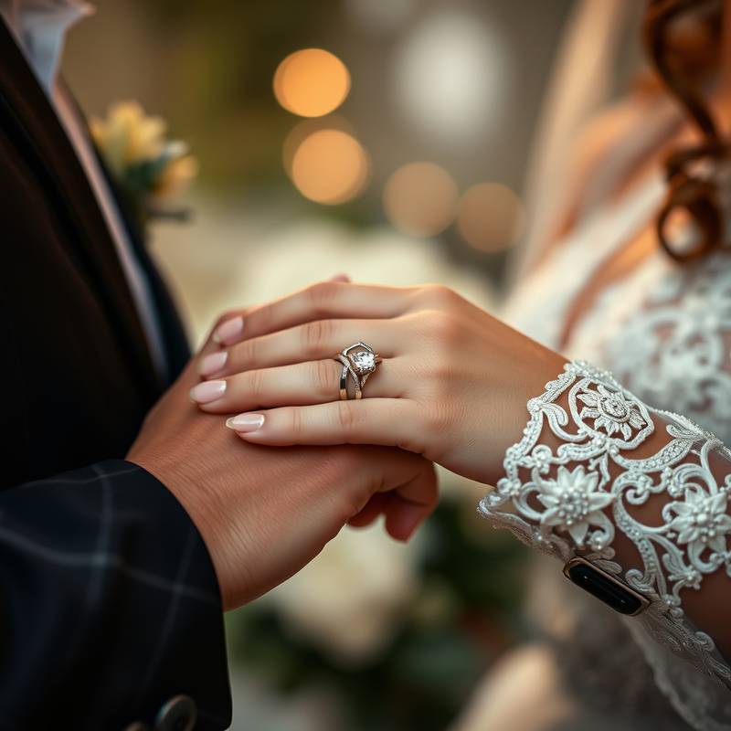 Photo de mariage : Les alliances échangées, un symbole d'amour éternel.