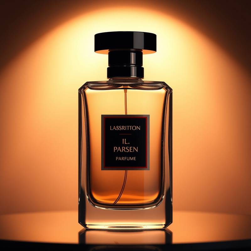 Photographie de produits : Bouteille de parfum avec un éclairage sophistiqué.